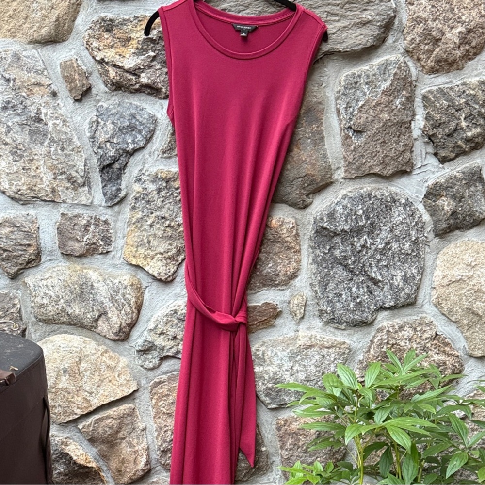 Banana Republic Asymmetrical Dress in Rich Burgundy - Picture 2 of 4